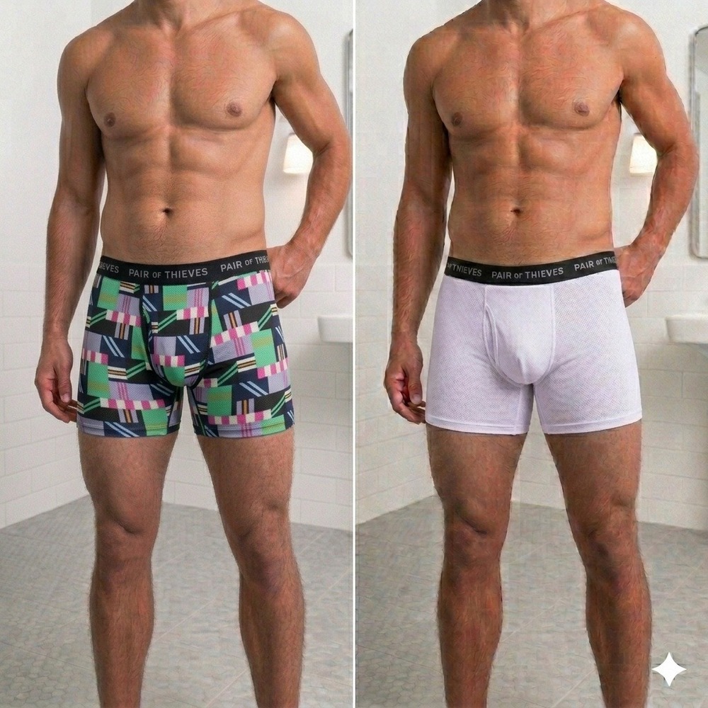 Pair of Thieves SuperFit Boxer Briefs XXL Multicolor/Violet (2) Pack **NEW**